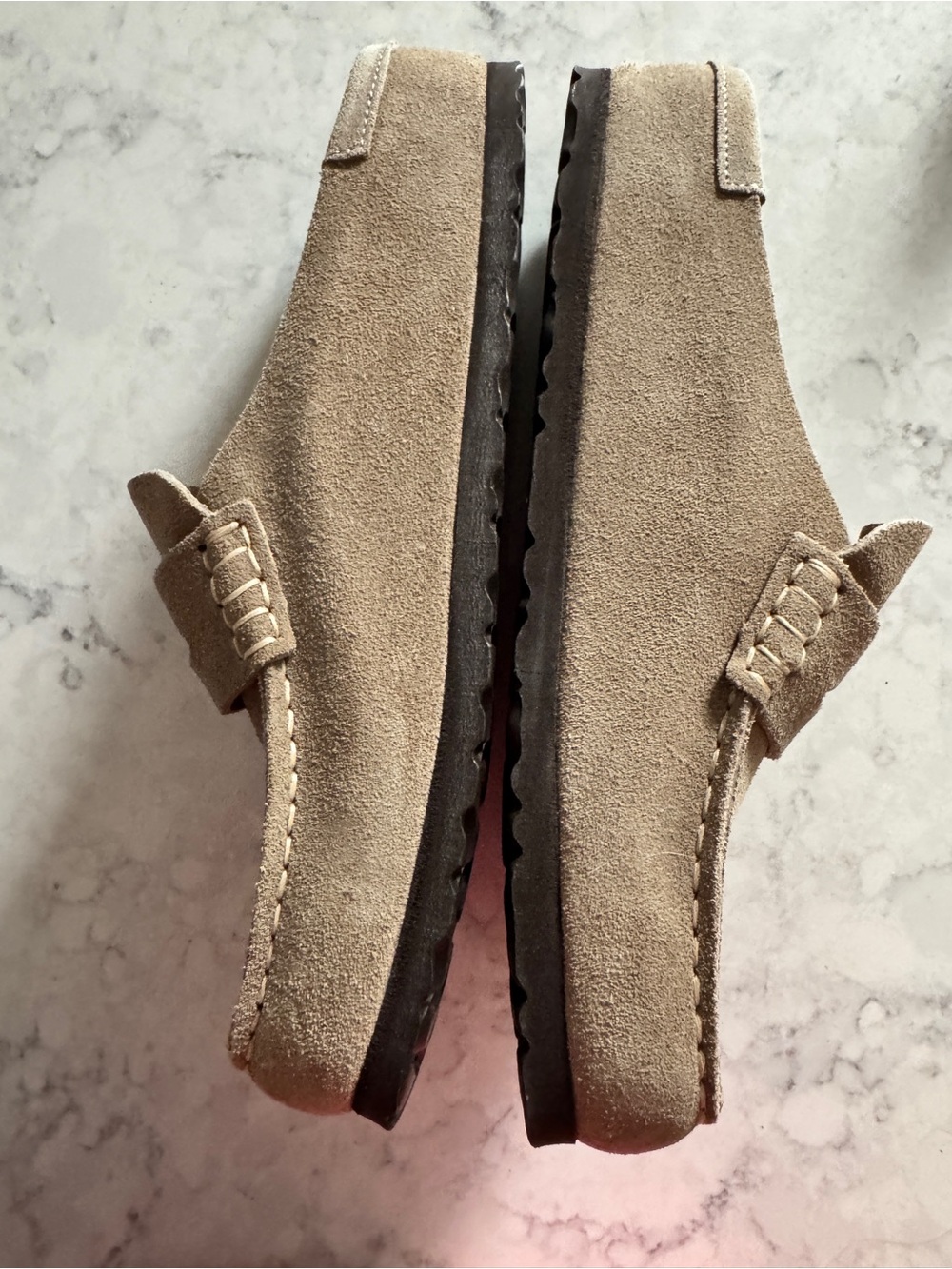 Birkenstock Footprints Taupe Suede Penny Loafers EU 39 - Picture 8 of 9